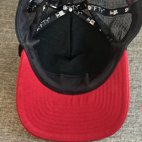 Men's '47 Red Los Angeles Angels Trucker Adjustable Snapback Hat Cap Mesh OSFM - Picture 4 of 5